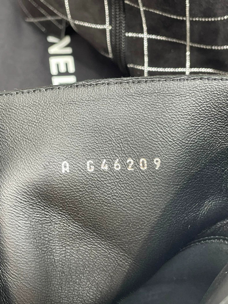 Chanel Bling Grid Short Boots