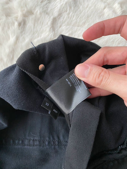 Black Red Patchwork Logo Jeans