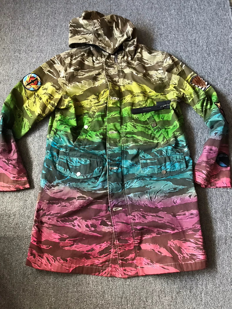 Colorful Amiri Hooded Coat for Fall Winter