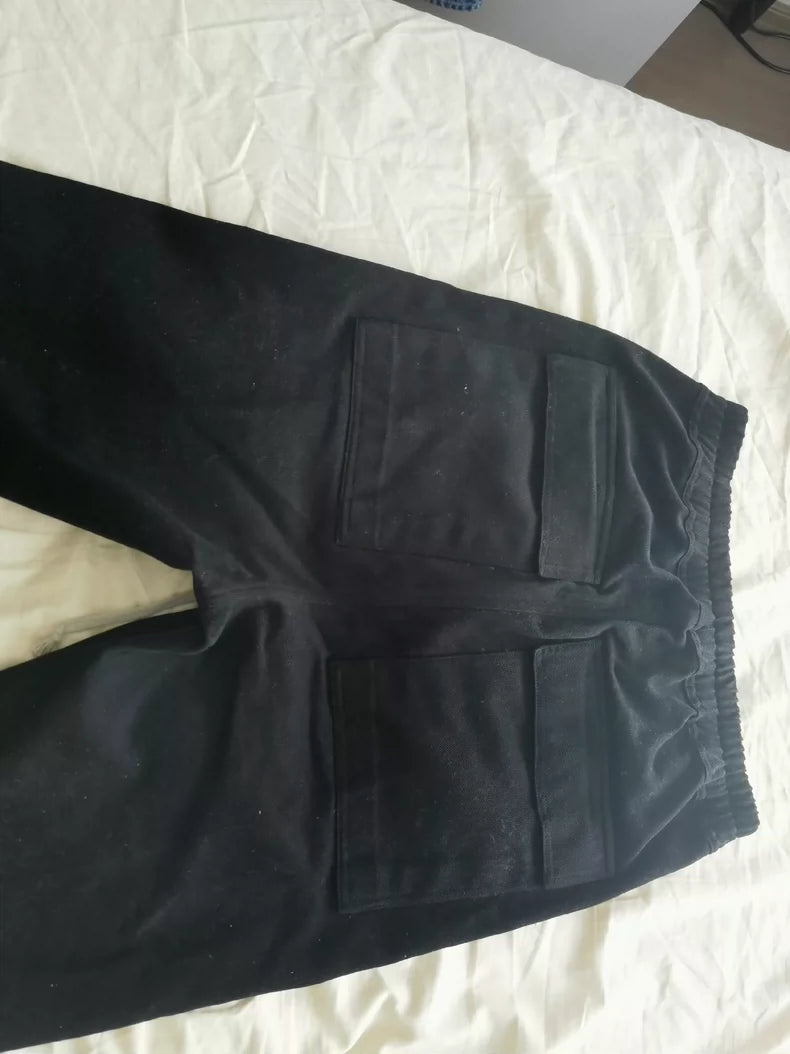 Rick Owens Black Drawstring Cargo Pants