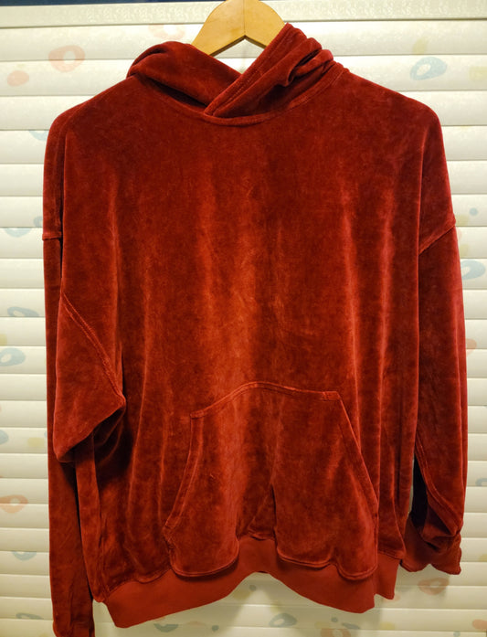 Haider Ackermann Red Velvet Hoodie Size S