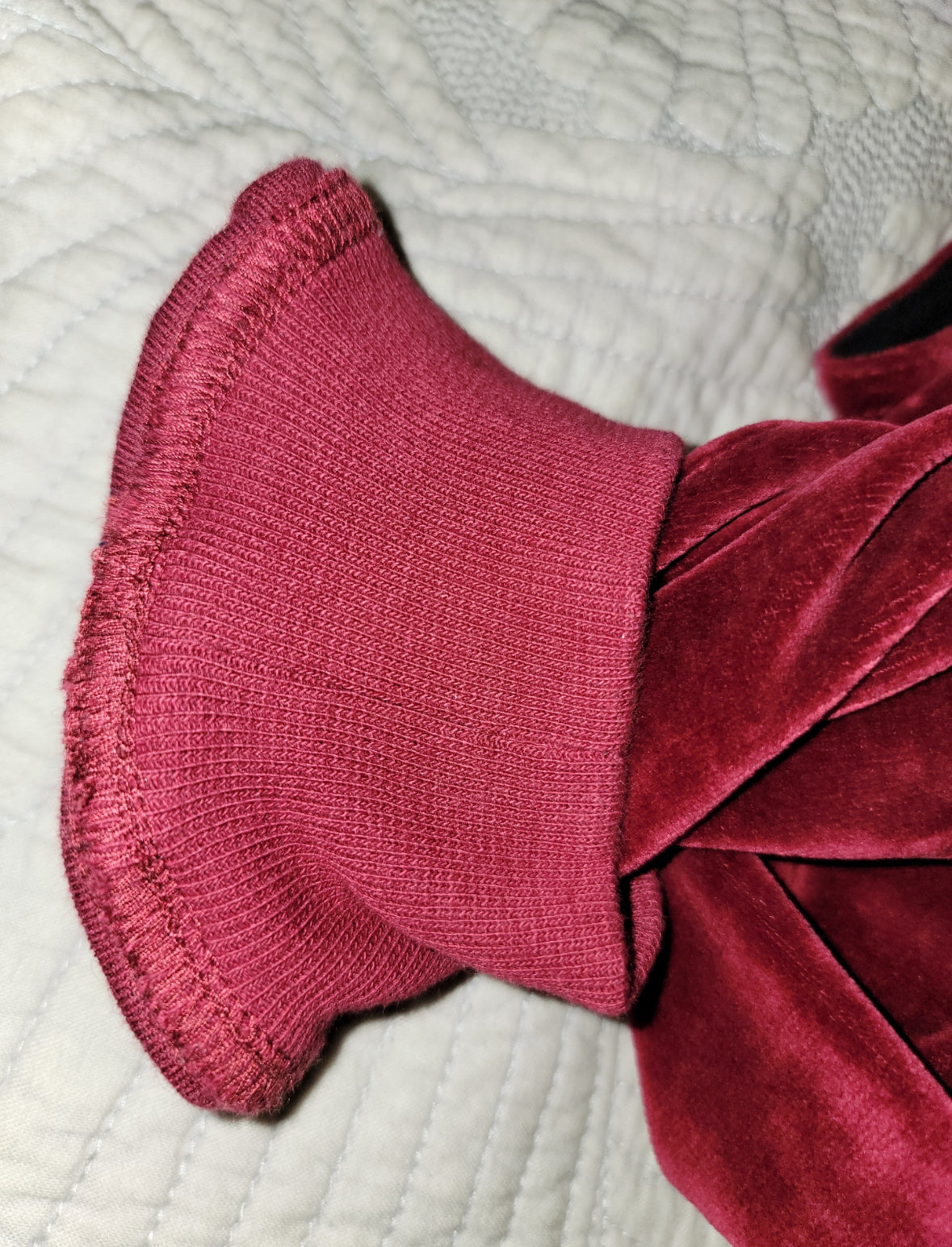 Haider Ackermann Red Velvet Hoodie Size S