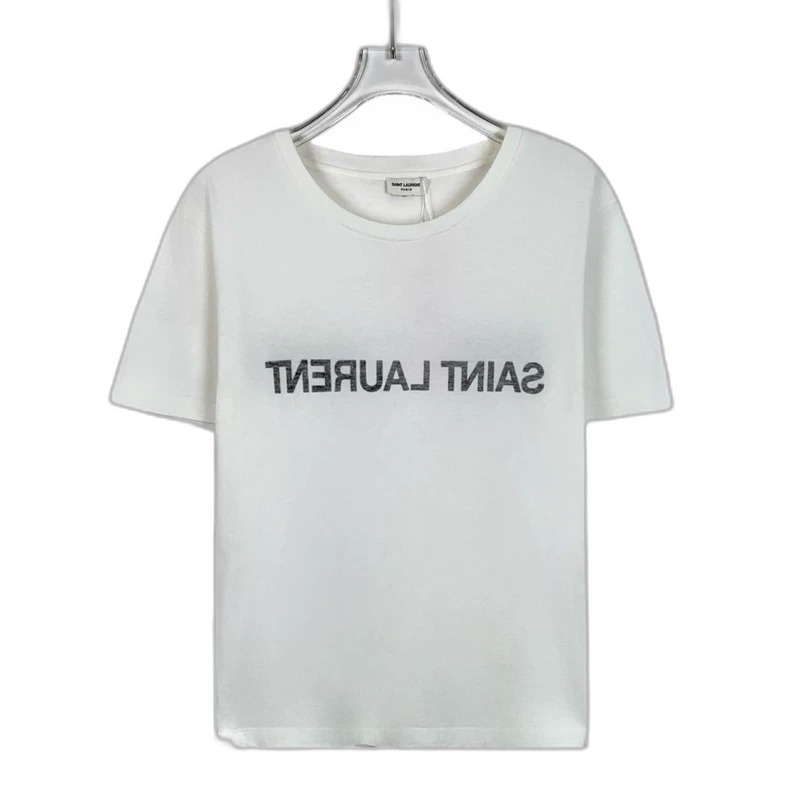 White Saint Laurent Cotton T-shirt