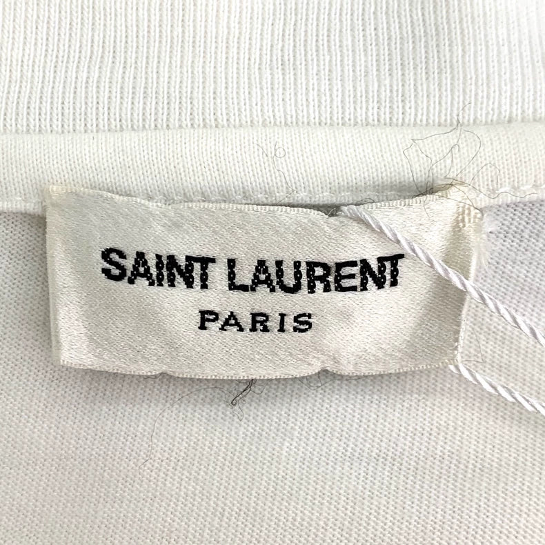 White Saint Laurent Cotton T-shirt