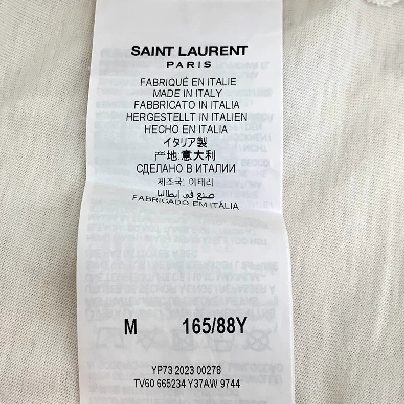 White Saint Laurent Cotton T-shirt