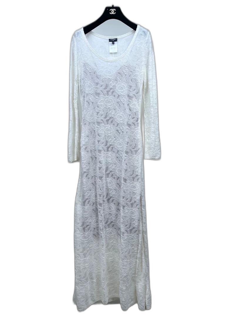 Chanel Knit Camellia Long Dress