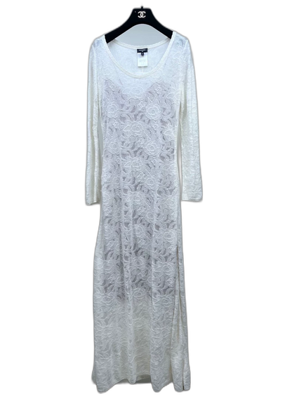 Chanel Knit Camellia Long Dress