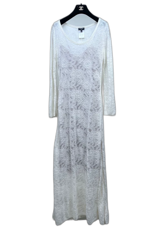 Chanel Knit Camellia Long Dress