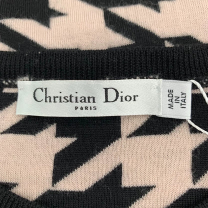 Dior Houndstooth Cotton Short Sleeve T-Shirt