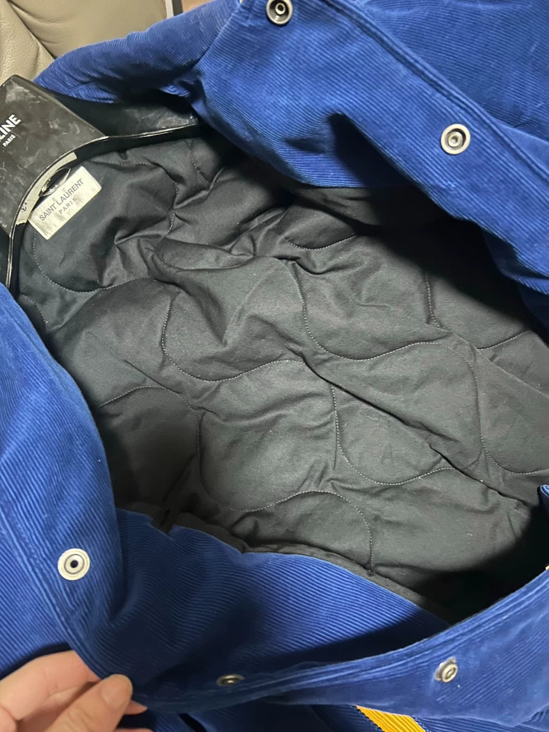 Saint Laurent Teddy Baseball Jacket for Men