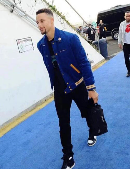 Saint Laurent Teddy Baseball Jacket for Men