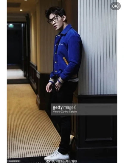 Saint Laurent Teddy Baseball Jacket for Men