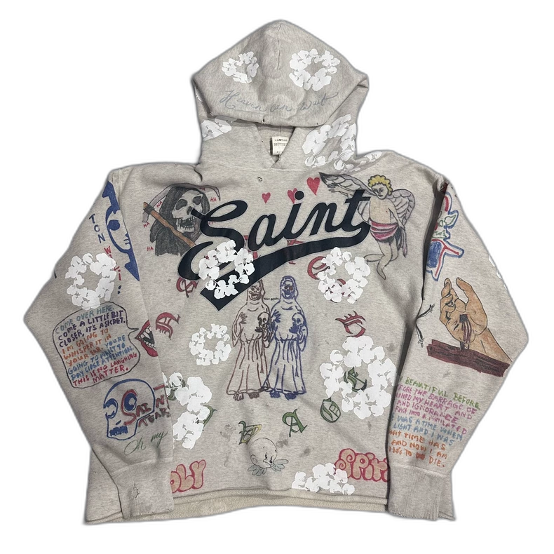 Saint Michael Graffiti Hoodie Sweatshirt