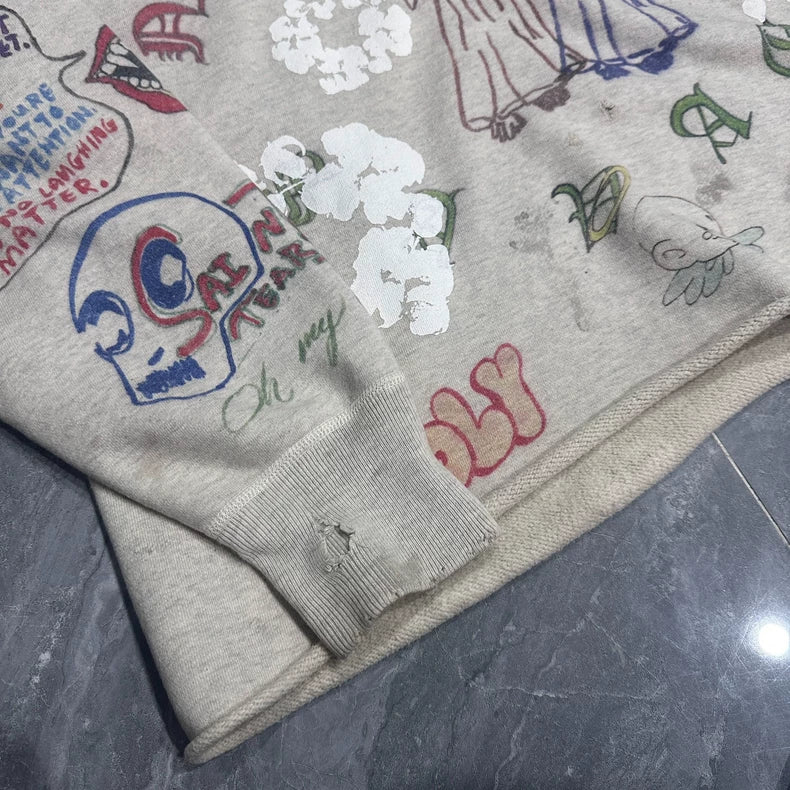 Saint Michael Graffiti Hoodie Sweatshirt