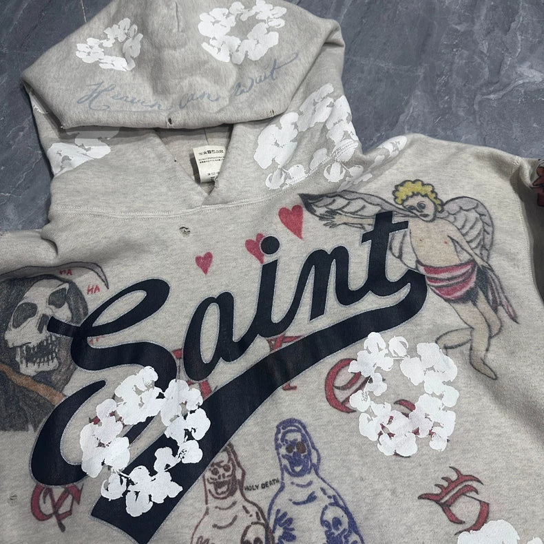 Saint Michael Graffiti Hoodie Sweatshirt
