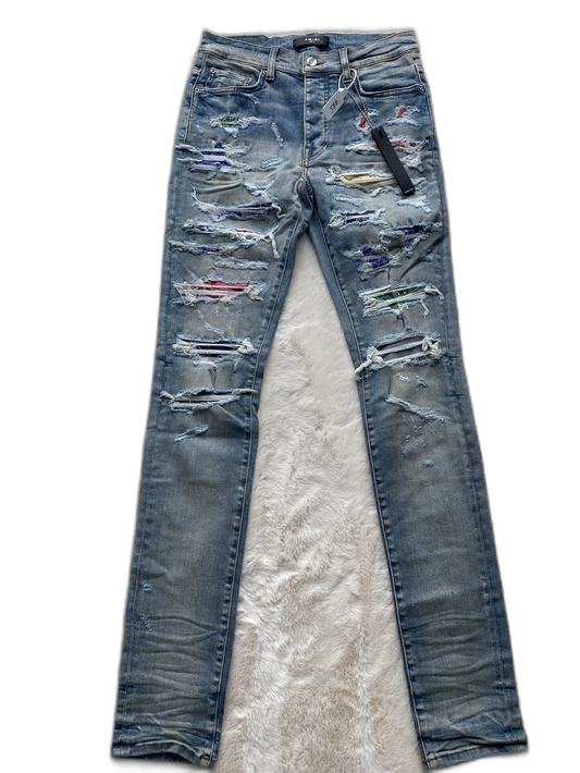 Amiri Rainbow Patchwork Jeans