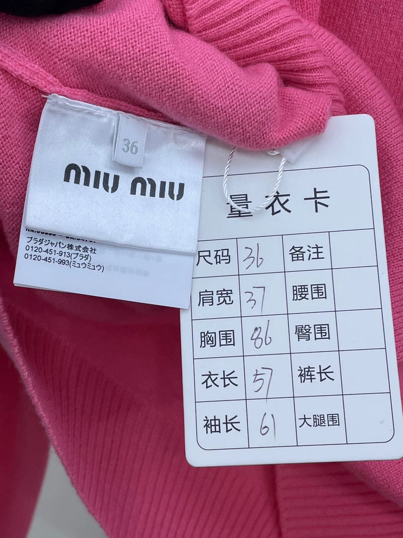 Pink Logo Cashmere Cardigan