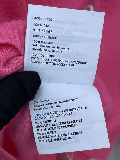 Pink Logo Cashmere Cardigan