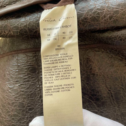 Rick Owens Brown Reversible Leather Jacket