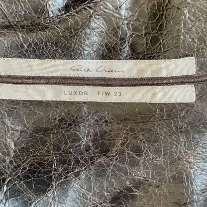 Rick Owens Brown Reversible Leather Jacket