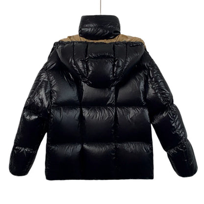 Black Hooded Zip Down Jacket