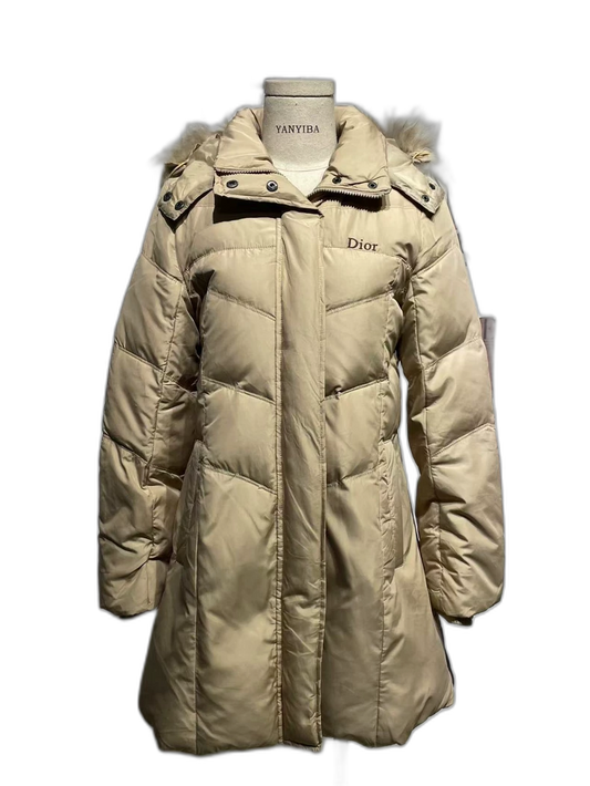 Dior Beige Hooded Down Jacket