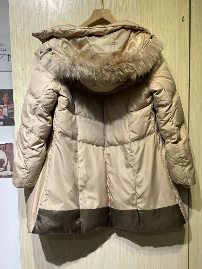 Dior Beige Hooded Down Jacket
