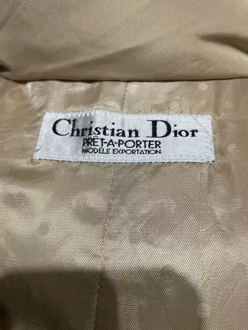 Dior Beige Hooded Down Jacket
