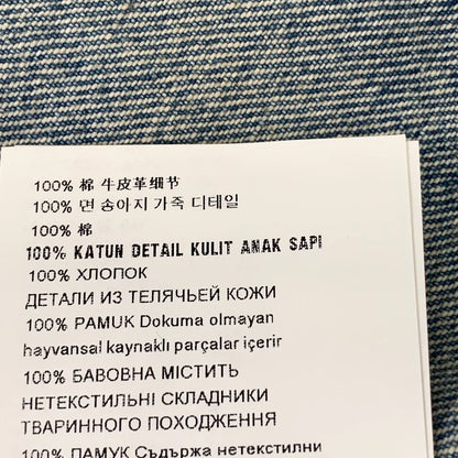 Blue Prada Cotton Zip Denim Jacket