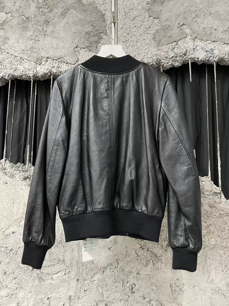 Celine Leather Bomber Jacket-yf