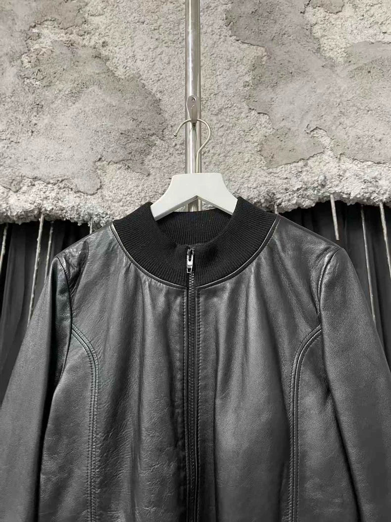 Celine Leather Bomber Jacket-yf