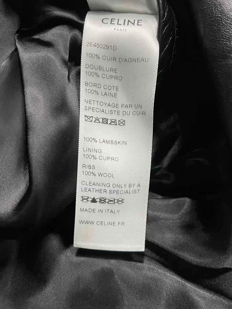 Celine Leather Bomber Jacket-yf