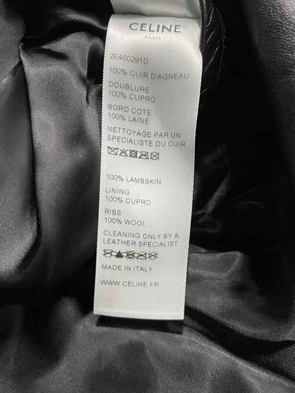 Celine Leather Bomber Jacket-yf