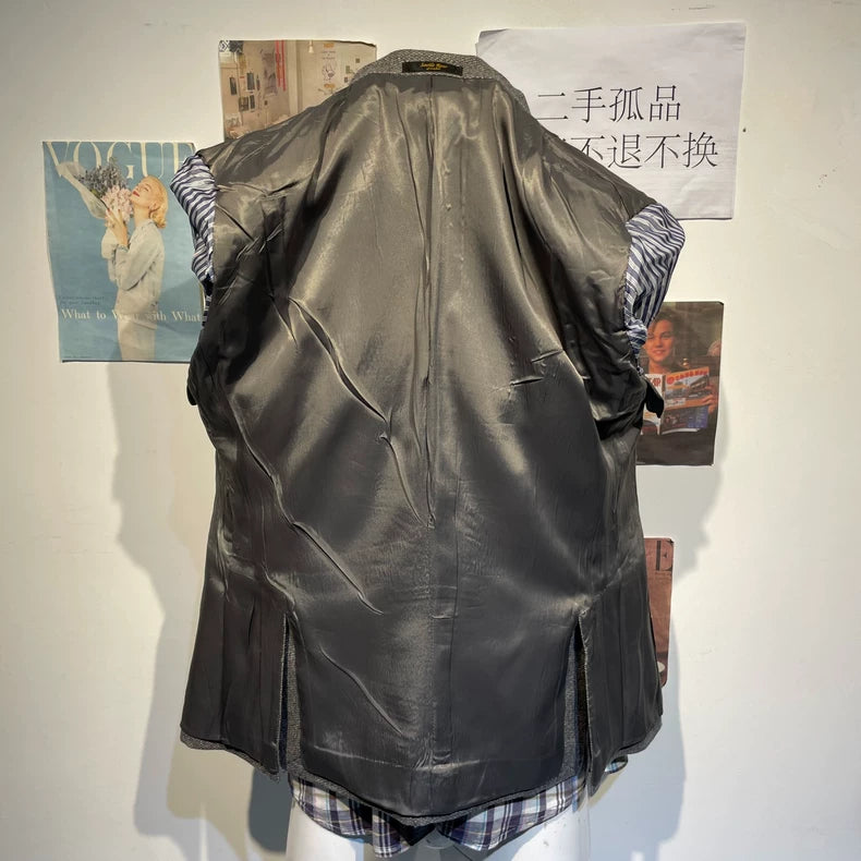 Vintage Wool Suit Jacket for Men