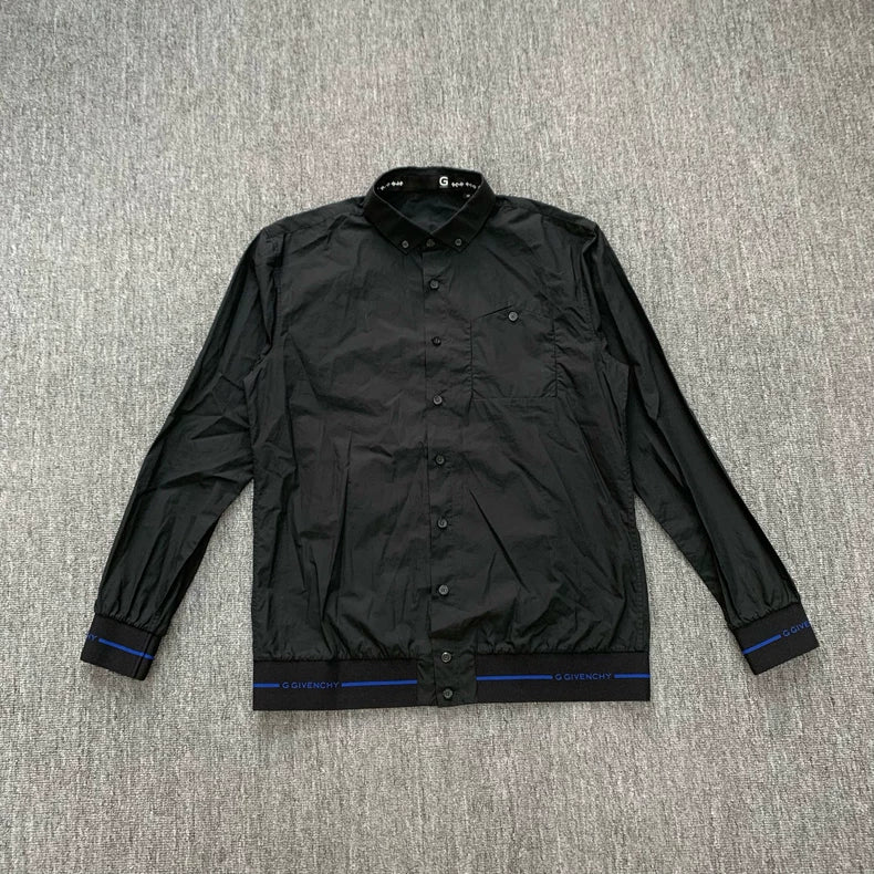 Givenchy Black Logo Hem Shirt Jacket