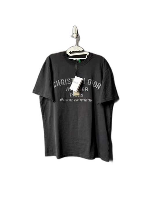 Dior Black Graphic Short Sleeve T-shirt