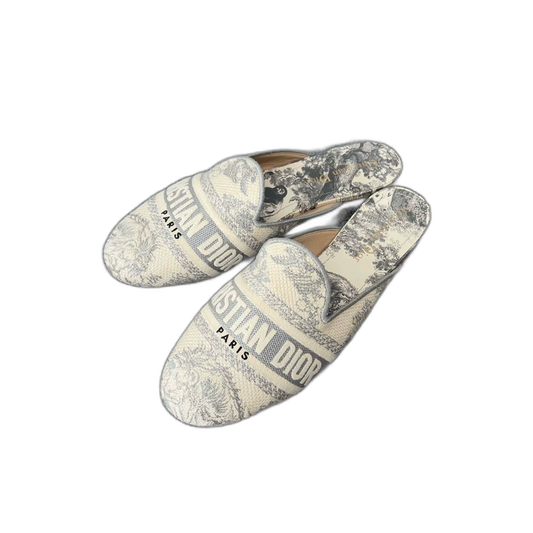 Dior Embroidered Mule Slippers in Size 37.5