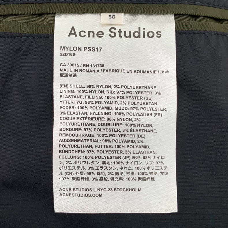 Acne Studios Green Zipper Jacket