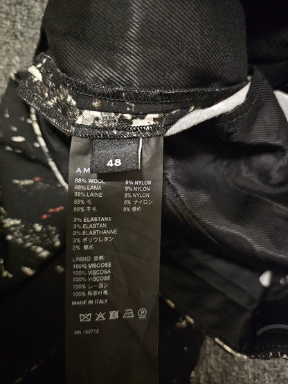 Amiri Graffiti Wool Wide-Leg Pants-yf