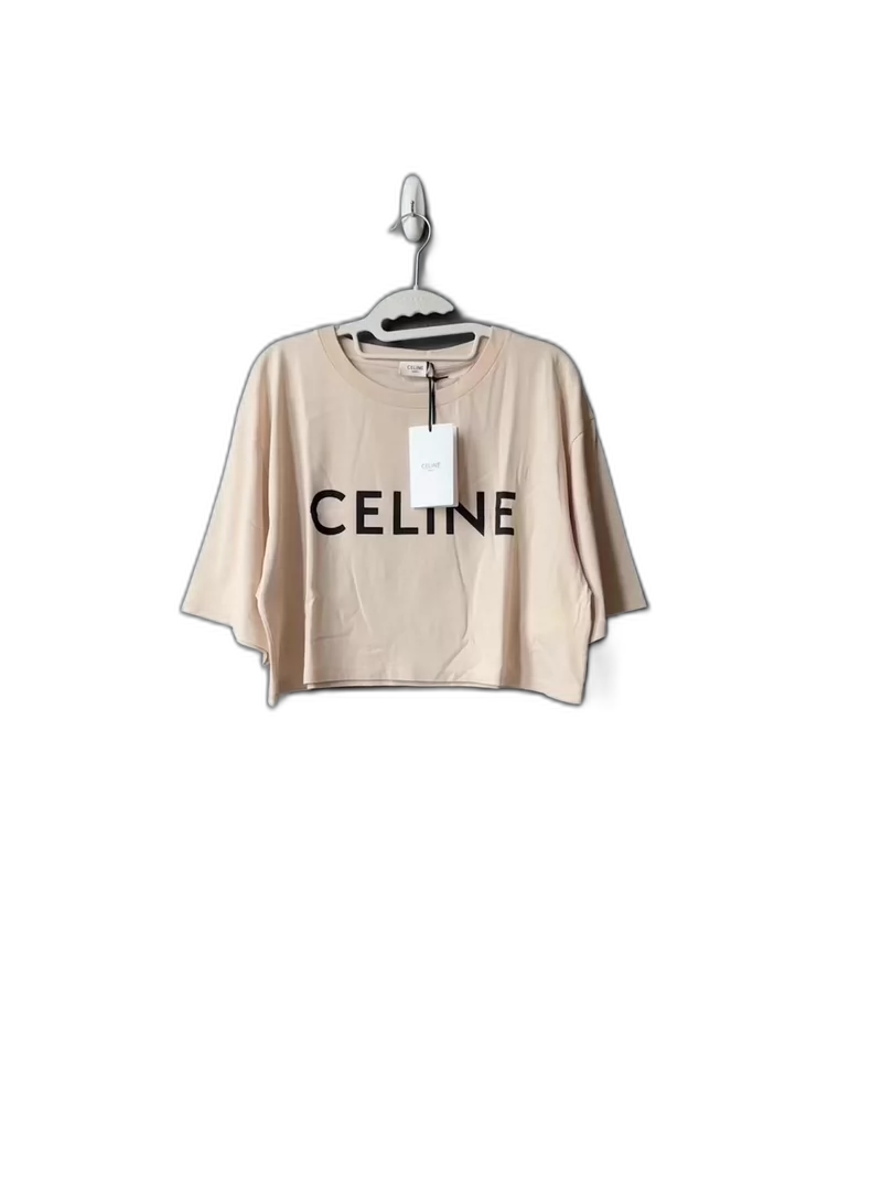 Celine Short Sleeve Cropped T-Shirt