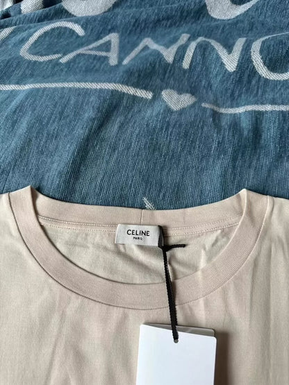 Celine Short Sleeve Cropped T-Shirt
