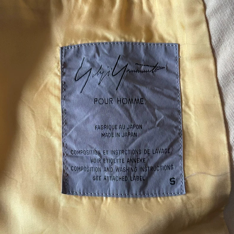 Minimalist Light Yellow Suit Jacket