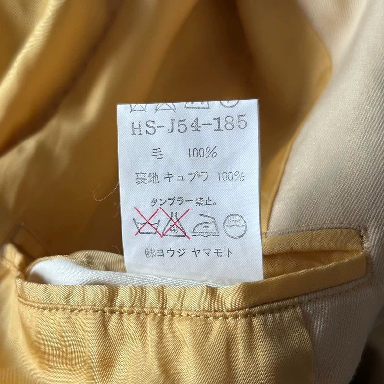 Minimalist Light Yellow Suit Jacket