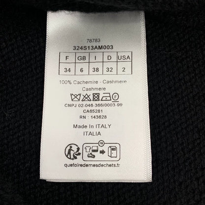 Dior Black Logo Knit Short Sleeve Top