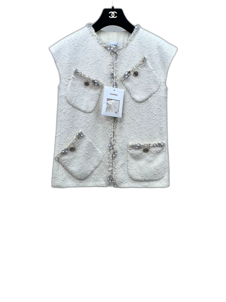 Chanel Embellished Sleeveless Vest
