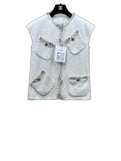 Chanel Embellished Sleeveless Vest