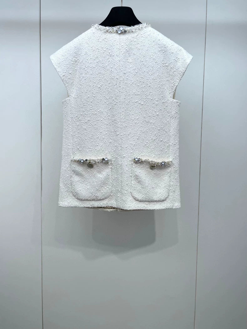 Chanel Embellished Sleeveless Vest