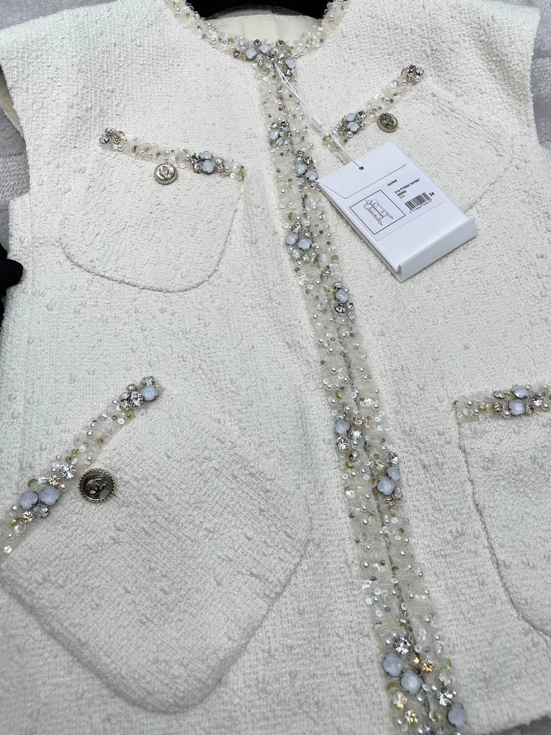 Chanel Embellished Sleeveless Vest