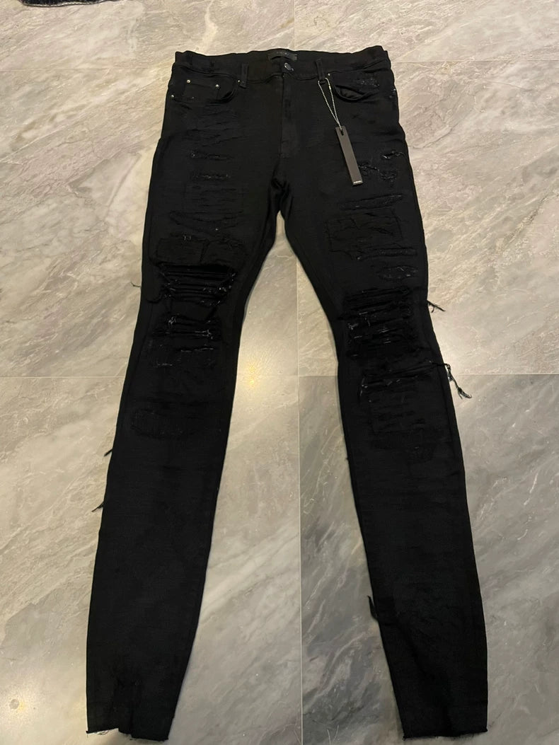 Amiri Distressed Black Denim Pants Size 36