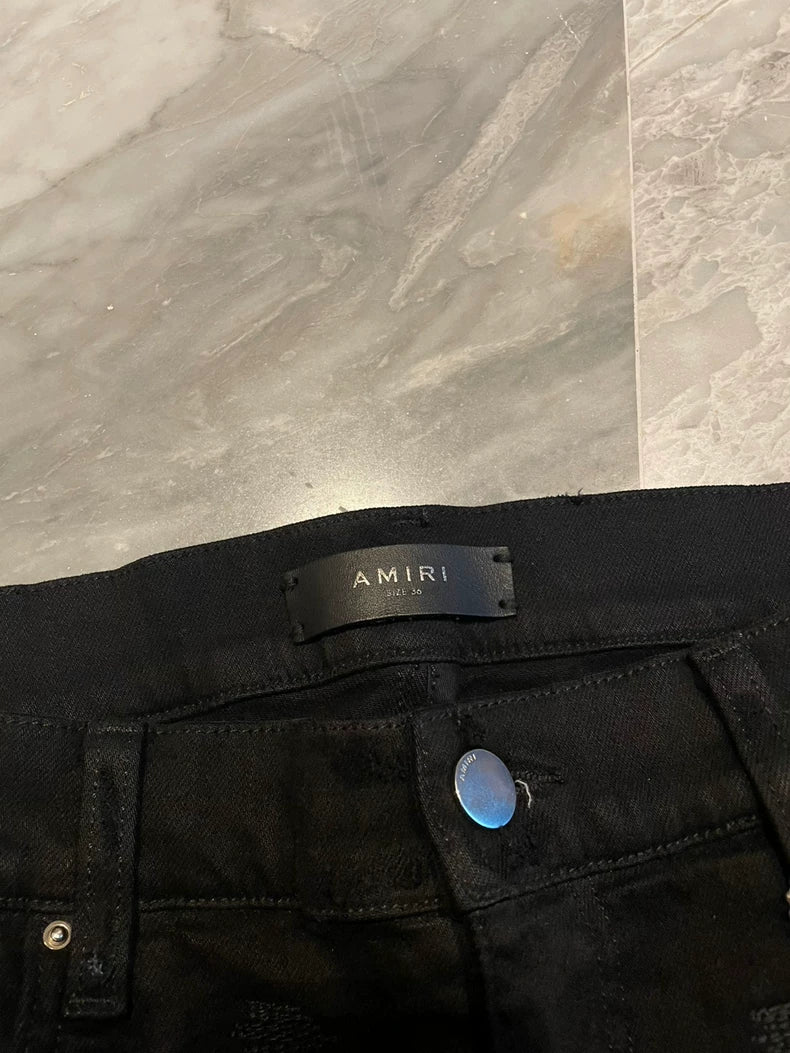 Amiri Distressed Black Denim Pants Size 36